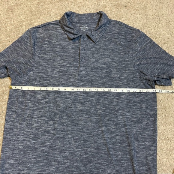 J Crew Polo Shirt Men XL Blue Stretch Casual Lightweight Performance Golf Active - Picture 10 of 11